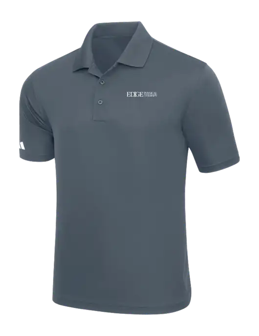 Adidas Medium Grey Basic Sport Polo w/Edge Physical Therapy Logo
