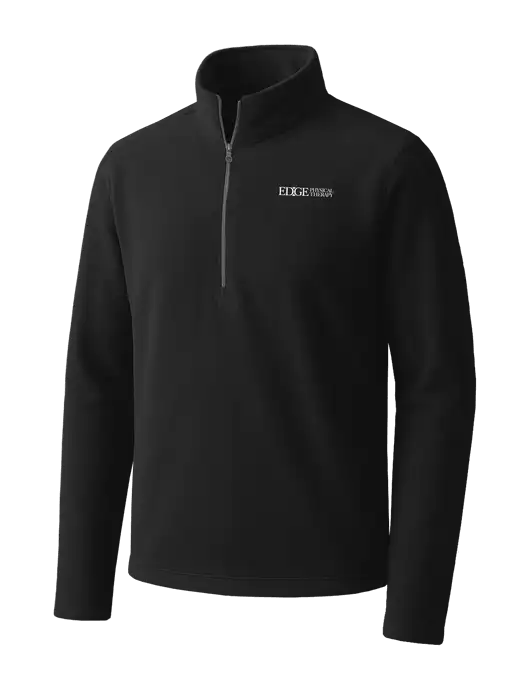 Black Microfleece 1/2 Zip Pullover w/Edge Physical Therapy Logo