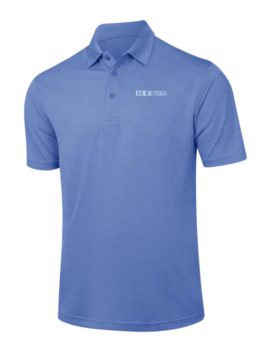 Royal Heather Contender Polo w/Edge Physical Therapy Logo