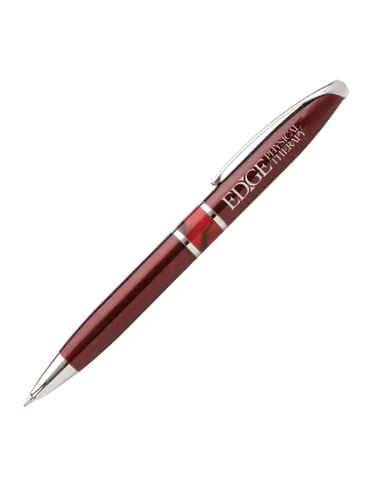 Illusion Dark Cardinal Pen - Black Ink w/Edge Physical Therapy Logo