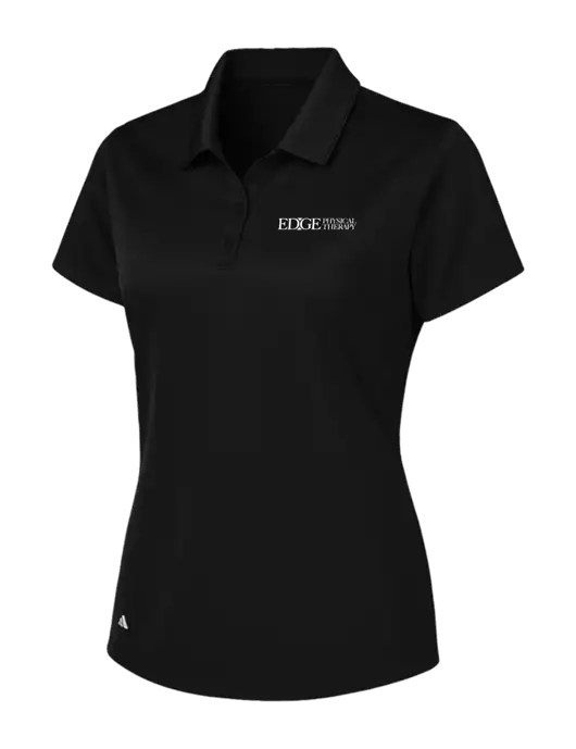 Adidas Black Womens Basic Sport Polo w/Edge Physical Therapy Logo