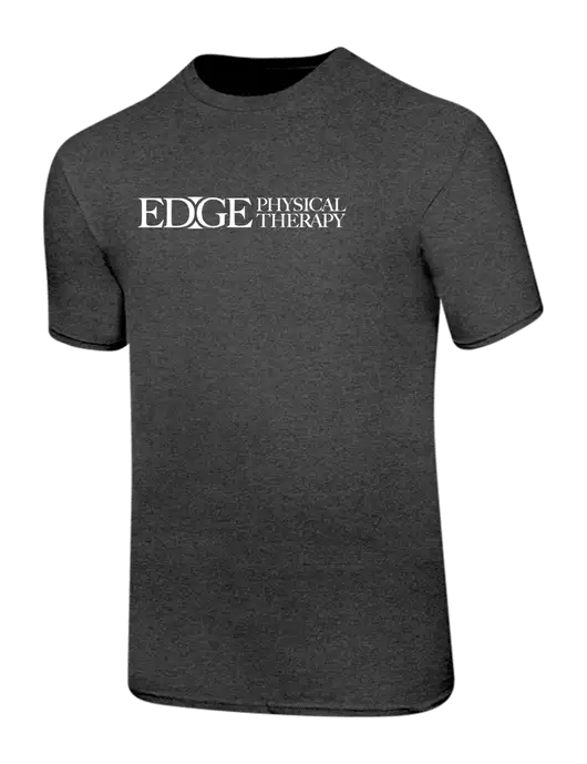 Ring Spun Dark Heather Grey 4.5 oz T-Shirt w/Edge Physical Therapy Logo