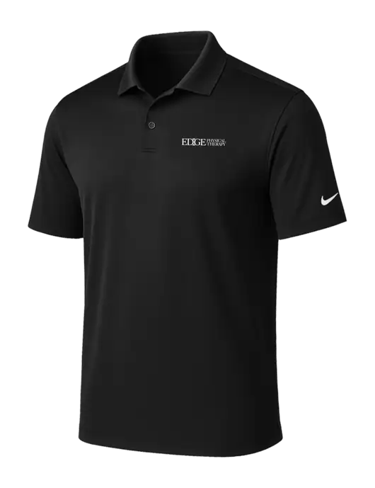 NIKE Black Victory Solid Polo w/Edge Physical Therapy Logo