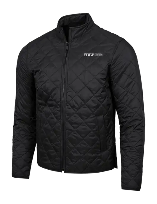 Mercer+Mettle Black Quilted Full-Zip Jacket w/Edge Physical Therapy Logo