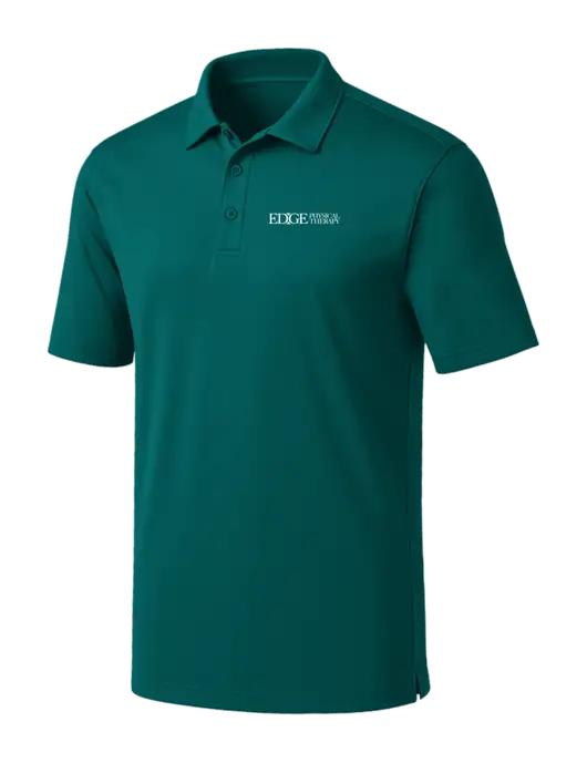 Dark Teal Silk Touch Performance Polo w/Edge Physical Therapy Logo