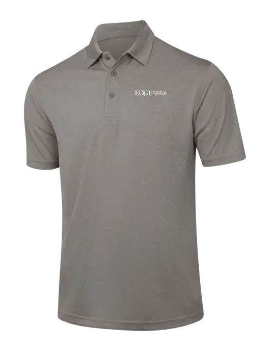 Medium Grey Heather Contender Polo w/Edge Physical Therapy Logo