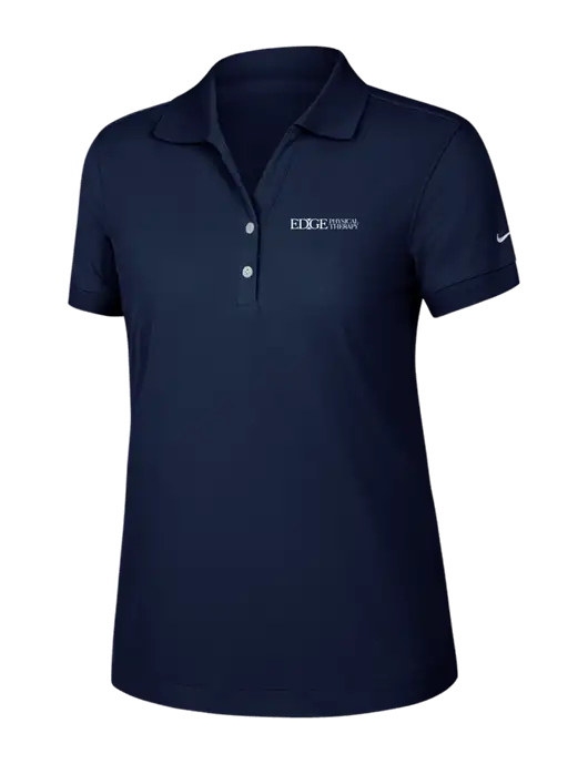 Nike Womens Dri-FIT Classic Dark Navy Polo w/Edge Physical Therapy Logo