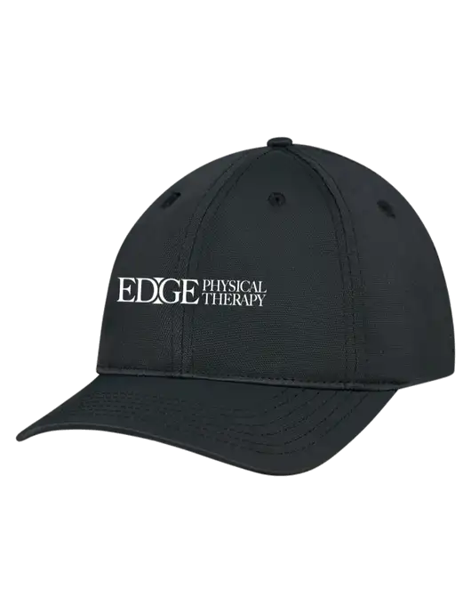 Black Nylon Twill Performance Cap w/Edge Physical Therapy Logo