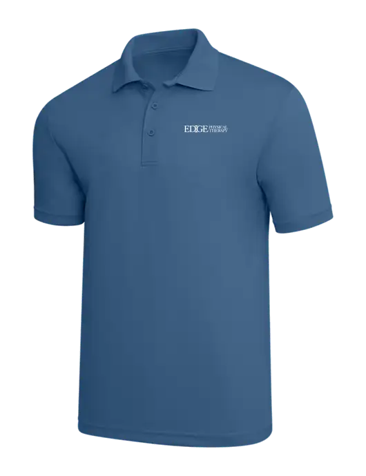 Slate Blue PosiCharge RacerMesh Polo w/Edge Physical Therapy Logo