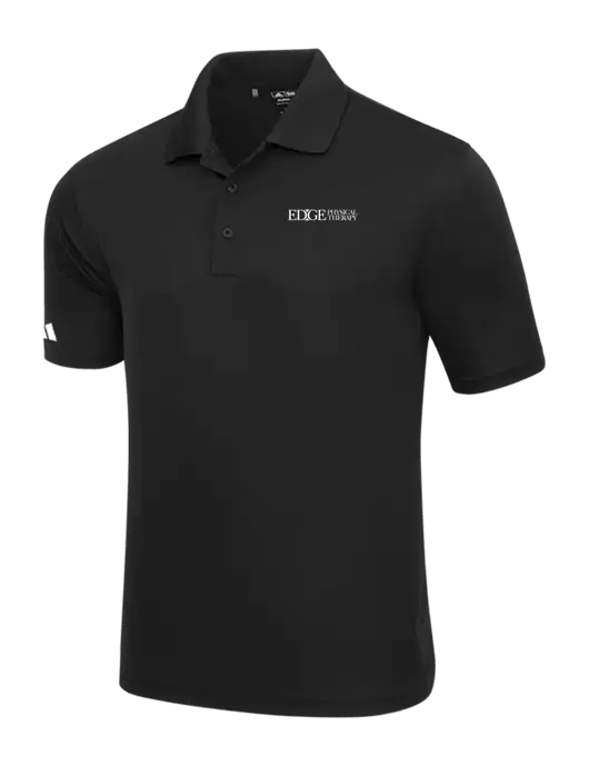 Adidas Black Basic Sport Polo w/Edge Physical Therapy Logo