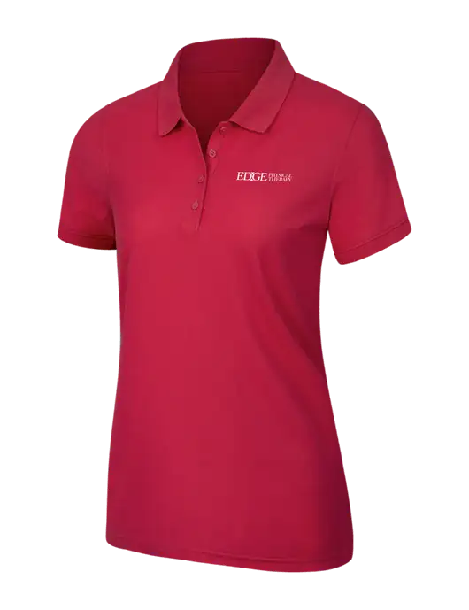 Red Womens Core Classic Pique Polo w/Edge Physical Therapy Logo