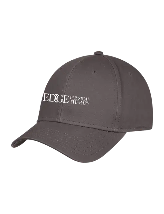 Charcoal Structured Cap Hook & Loop w/Edge Physical Therapy Logo