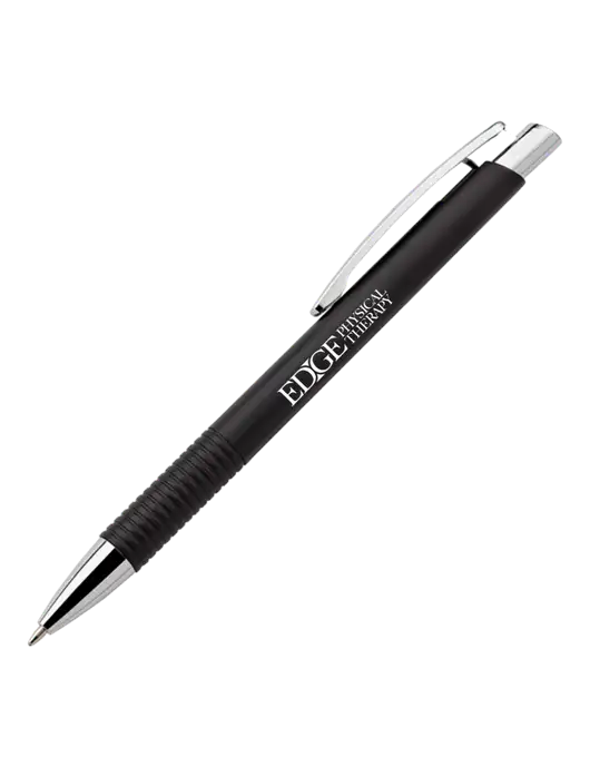 Malay Black Ballpoint Pen - Blue Ink w/Edge Physical Therapy Logo