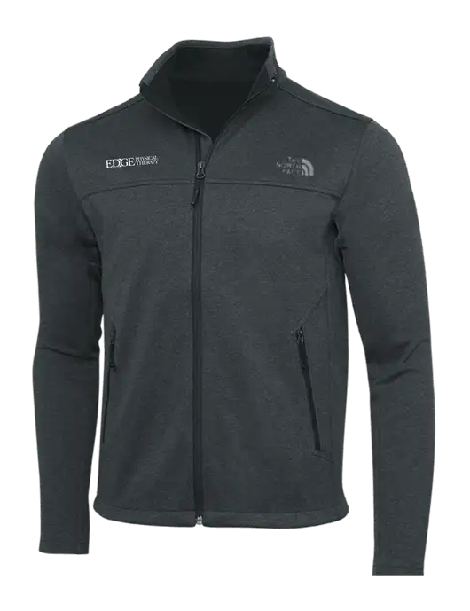 North Face Dark Grey Heather Ridgewall Soft Shell Jacket w/Edge Physical Therapy Logo