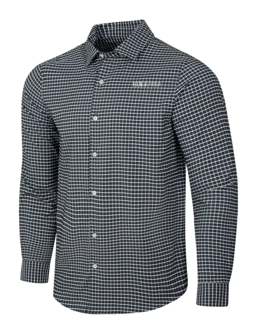 Dark Grey/White City Stretch Shirt w/Edge Physical Therapy Logo