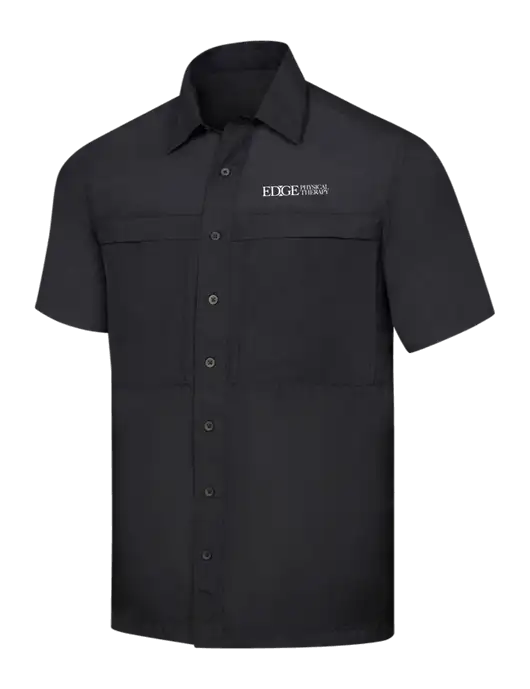 Black Short Sleeve UV Daybreak Shirt w/Edge Physical Therapy Logo