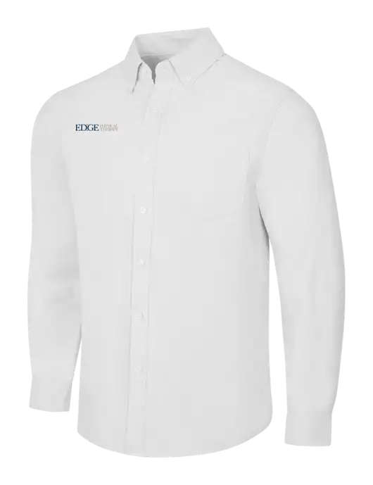 White SuperPro Oxford Shirt w/Edge Physical Therapy Logo
