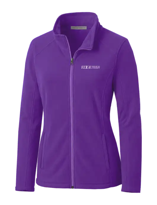 Light Purple Womens Microfleece Jacket w/Edge Physical Therapy Logo