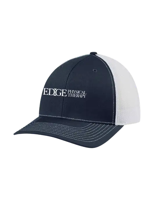 Richardson Adjustable Snapback Original 112 Trucker Cap Navy w/White Mesh w/Edge Physical Therapy Logo