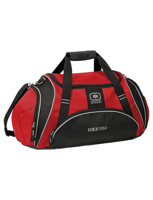 OGIO Red Crunch Duffel
 w/Edge Physical Therapy Logo