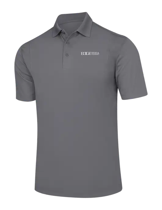 Medium Grey Micropique Sport-Wick Polo w/Edge Physical Therapy Logo