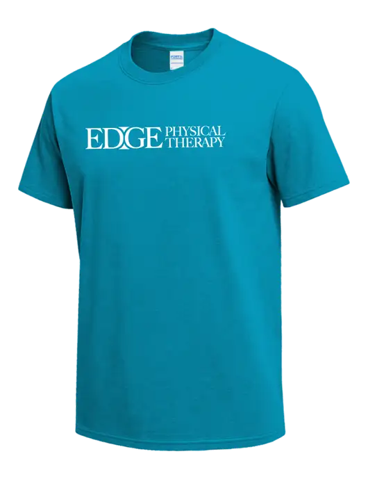 Sapphire Blue Heavyweight 6.1 oz T-Shirt w/Edge Physical Therapy Logo