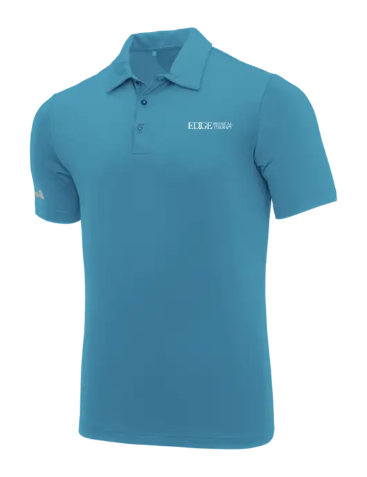 Adidas Sapphire Blue Ultimate Solid Polo w/Edge Physical Therapy Logo