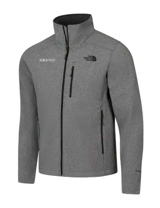 North Face Light Grey Heather Apex Barrier Soft Shell Jacket w/Edge Physical Therapy Logo