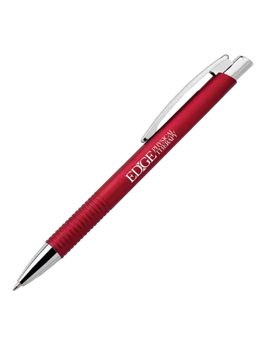 Malay Red Ballpoint Pen - Blue Ink w/Edge Physical Therapy Logo