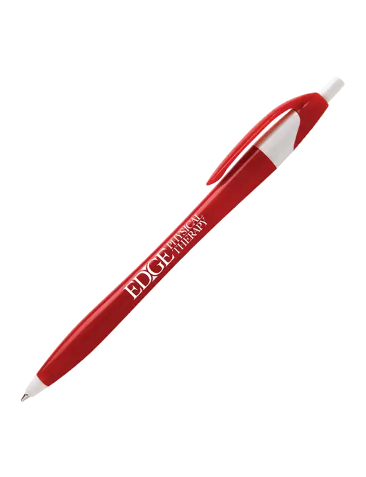 Novella Red/White Executive Pen - Blue Ink w/Edge Physical Therapy Logo
