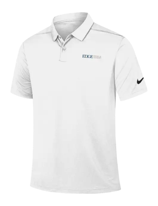 Nike White Dry Essential Solid Polo w/Edge Physical Therapy Logo