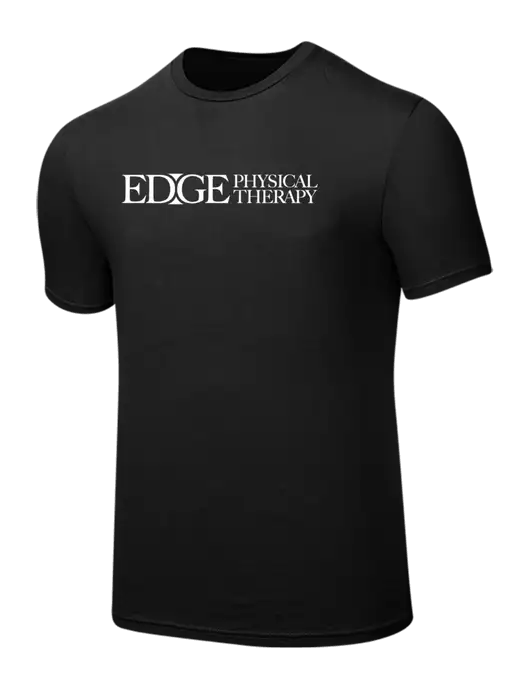 Seriously Soft Black T-Shirt w/Edge Physical Therapy Logo