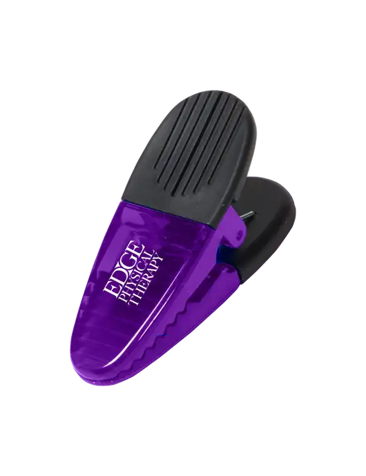 Magnetic Purple Power Clip w/Edge Physical Therapy Logo