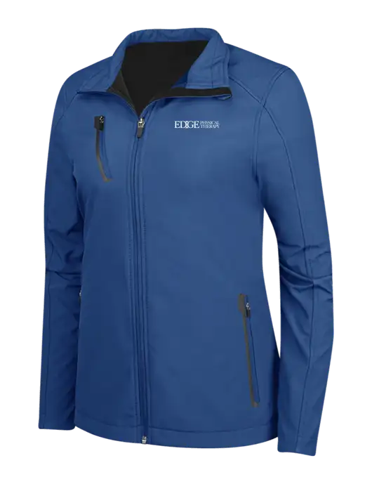 Dark Royal Womens Welded Softshell Jacket w/Edge Physical Therapy Logo