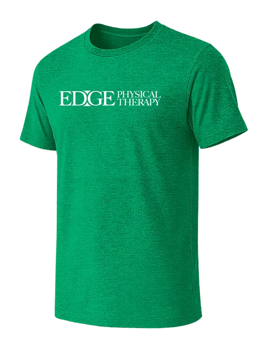 BELLA+CANVAS Heather Kelly Green CVC Short Sleeve Tee w/Edge Physical Therapy Logo
