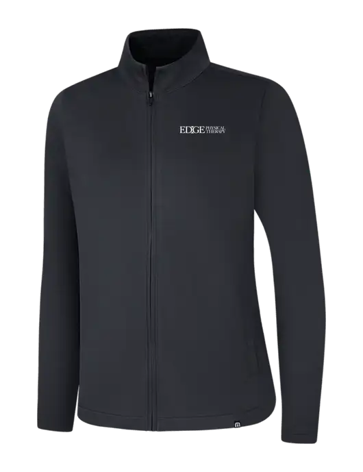 TravisMathew Womens Black Coveside Full-Zip w/Edge Physical Therapy Logo
