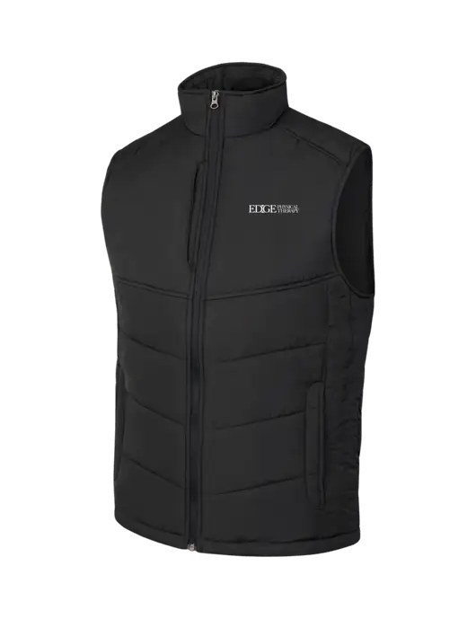 Black/Black Puffy Vest w/Edge Physical Therapy Logo