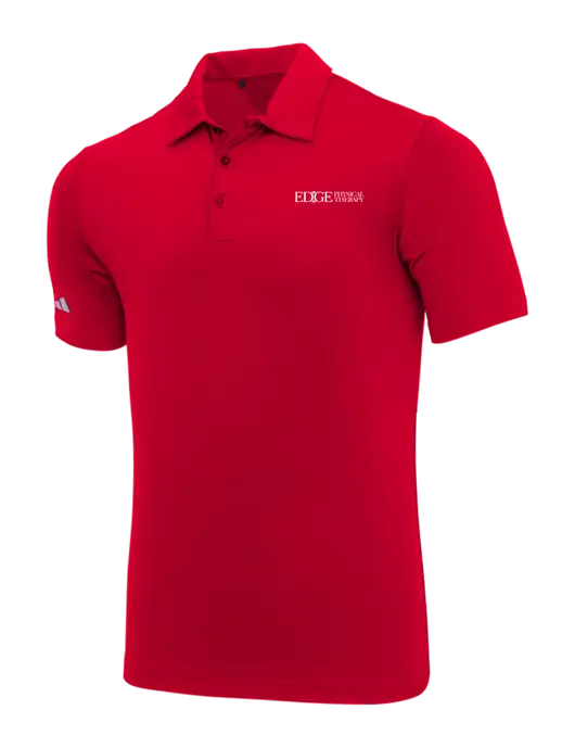 Adidas Red Ultimate Solid Polo w/Edge Physical Therapy Logo