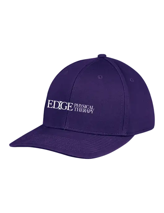 Premium Modern Structured Twill Purple Snapback Cap w/Edge Physical Therapy Logo