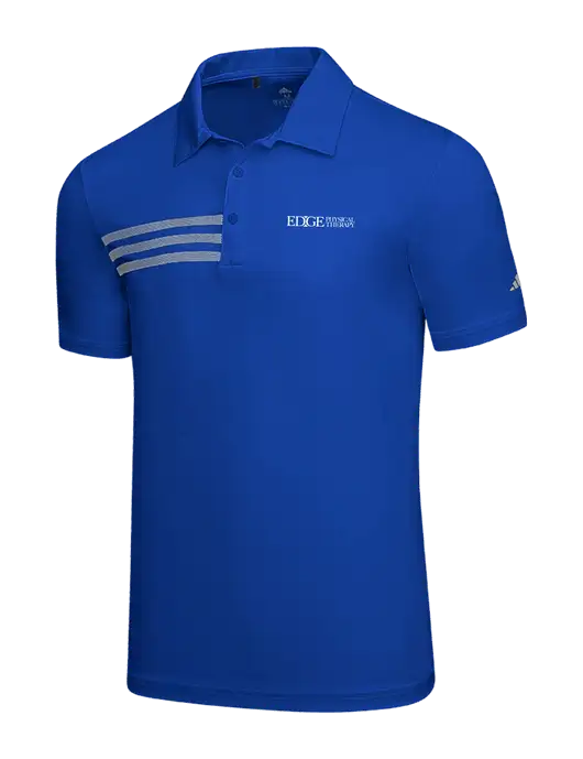 Adidas Royal 3 Stripes Chest Polo w/Edge Physical Therapy Logo