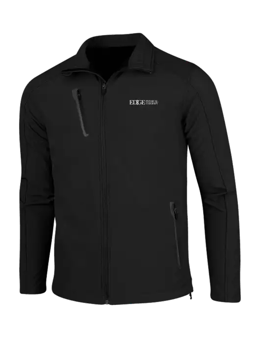 Black Welded Softshell Jacket w/Edge Physical Therapy Logo