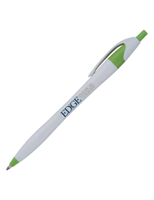Novella Lime Green/White Splash Pen - Blue Ink w/Edge Physical Therapy Logo