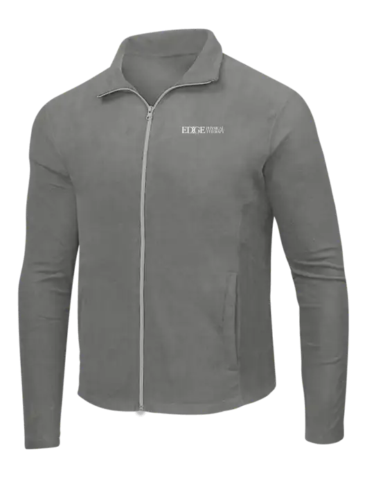 Medium Grey Microfleece Jacket w/Edge Physical Therapy Logo