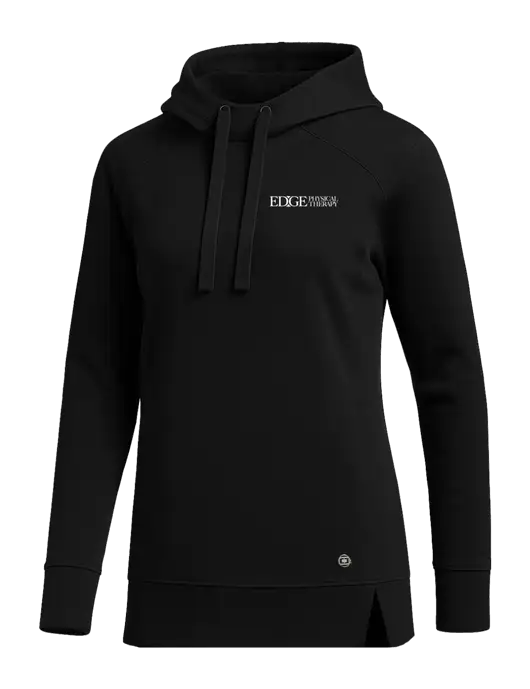 OGIO Black Womens Luuma Pullover Fleece Hoodie w/Edge Physical Therapy Logo