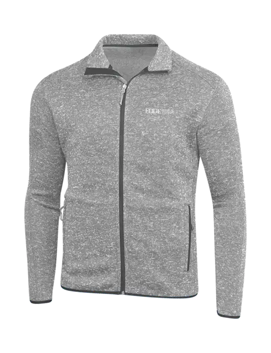 Grey Heather Sweater Fleece Jacket w/Edge Physical Therapy Logo