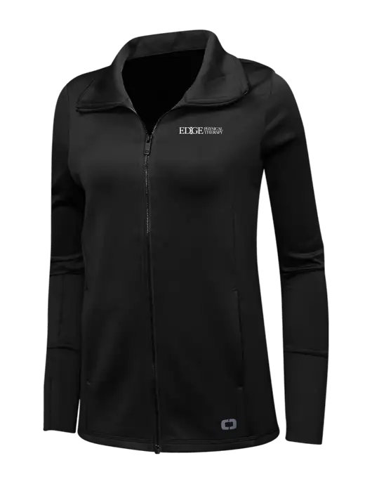 OGIO Black Womens Endurance Modern Performance Full-Zip w/Edge Physical Therapy Logo
