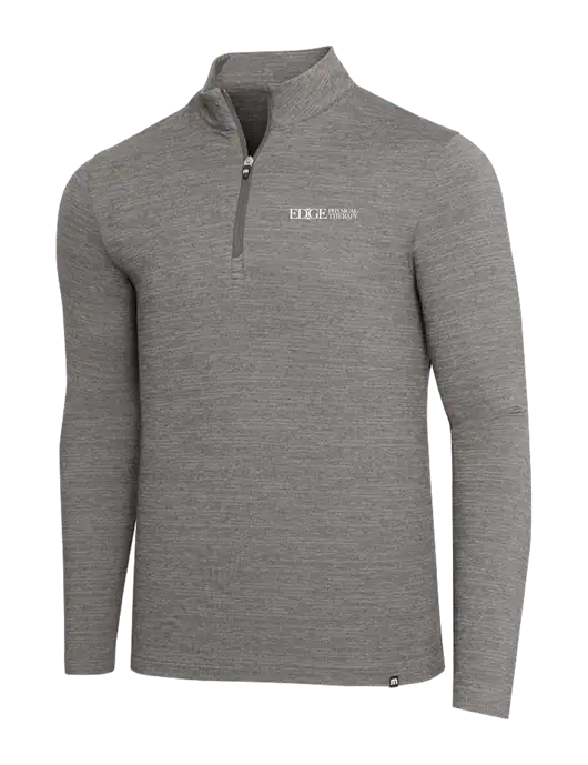 TravisMathew Medium Grey Heather Crestview 1/4 Zip w/Edge Physical Therapy Logo