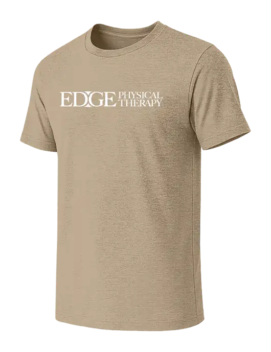 BELLA+CANVAS Heather Tan CVC Short Sleeve Tee w/Edge Physical Therapy Logo