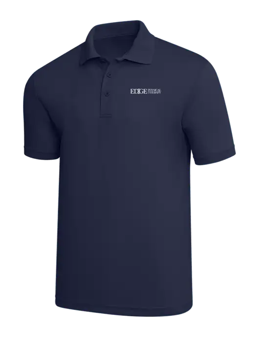 Navy PosiCharge RacerMesh Polo w/Edge Physical Therapy Logo
