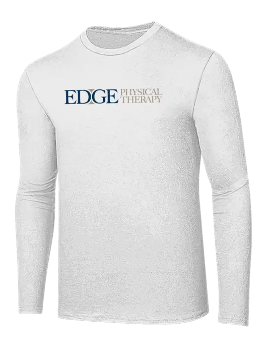 Ring Spun White 4.5 oz Long Sleeve T-Shirt w/Edge Physical Therapy Logo